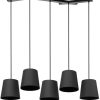 Lámparas Lucande Thamila hanging lamp, black, iron