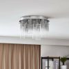 Lámparas Lucande Korvitha LED ceiling light with glass shades, 7 bulbs