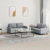 Sofás vidaXL 2 pcs. Sofa set with cushions light gray fabric (3201444)