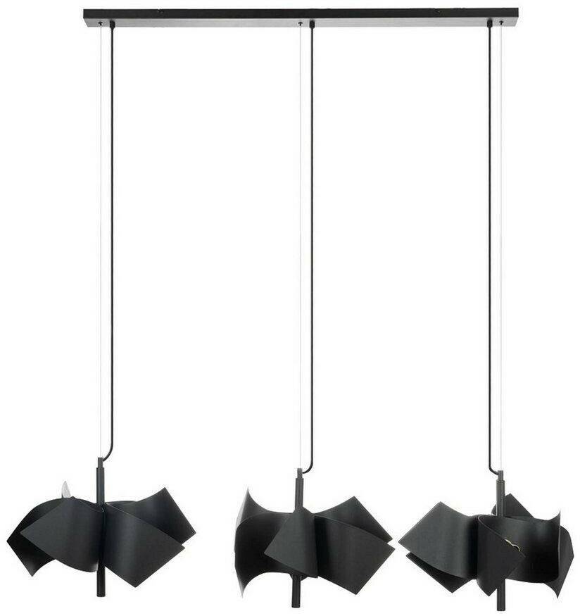 Lucande Imron hanging lamp, three-bulb, black Lámparas