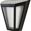 Lindby Yago LED solar wall light, frosted shade Lámparas de exterior