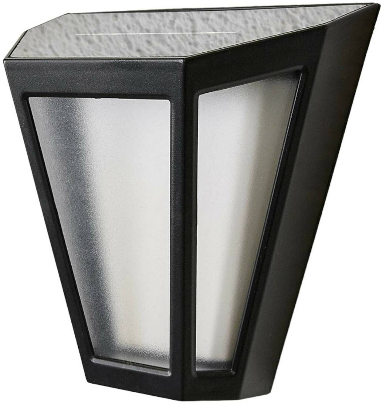 Lindby Yago LED solar wall light, frosted shade Lámparas de exterior