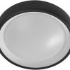 Lámparas de exterior Lindby Niniel LED outdoor ceiling light, black/white, round