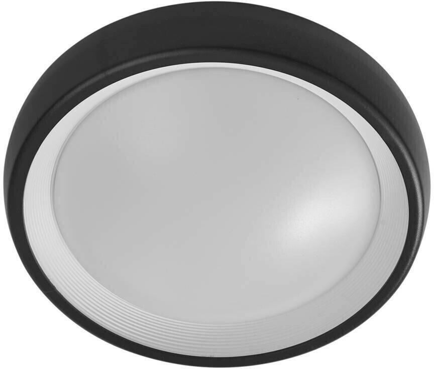 Lámparas de exterior Lindby Niniel LED outdoor ceiling light, black/white, round