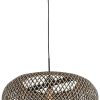 Steinhauer Maze pendant light, black-natural Lámparas