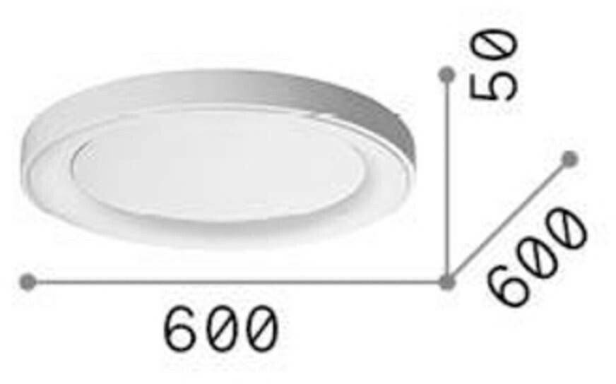 Lámparas IDEAL LUX LED ceiling light Planet, white, Ø 60 cm, metal