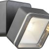 Lámparas de exterior Globo Lissy LED outdoor wall lamp, anthracite, angular