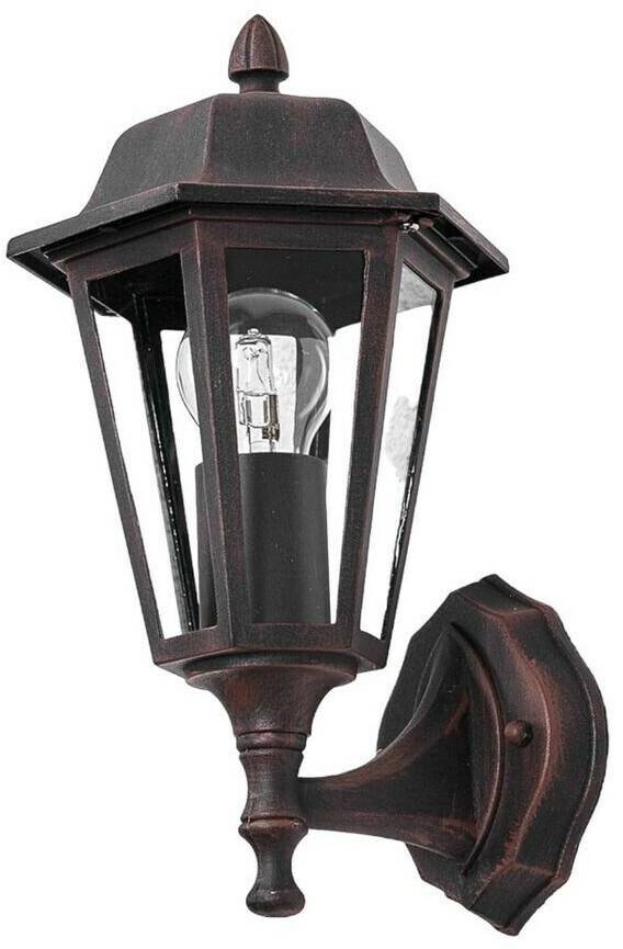 Lámparas de exterior Lindby Lamina outdoor wall light in the shape of a lantern, upright