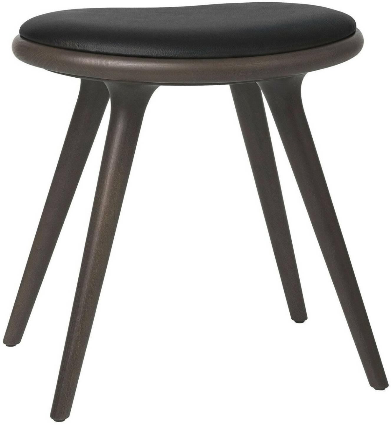 Muebles de diseño mater design Low stool beech 47cm gray black 45x47x36cm