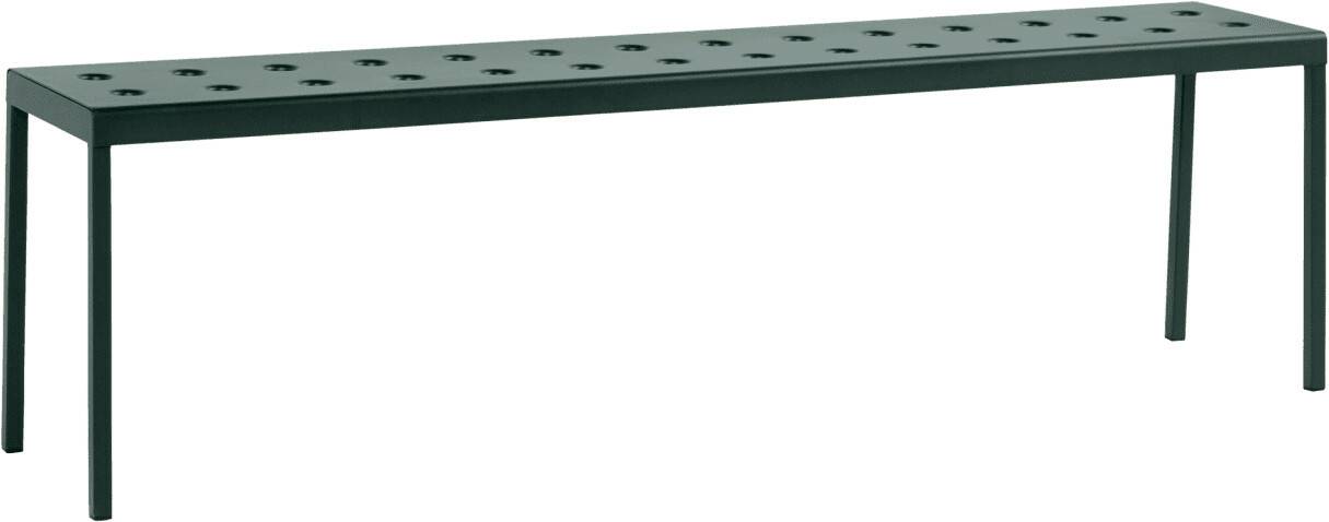 HAY Balcony bench green metal darkforest (AB679-B494-AH19) (911) 1655 cm Muebles de diseño