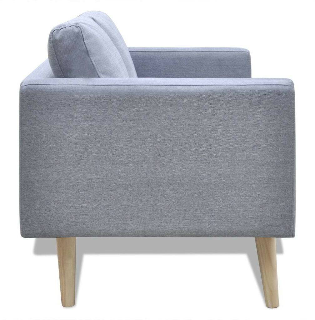 vidaXL Couch 2 Sitters in Fabric (28135)Light Grey Sofás