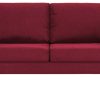 vidaXL Couch 2 Sitters in Fabric (28135)wine red Sofás