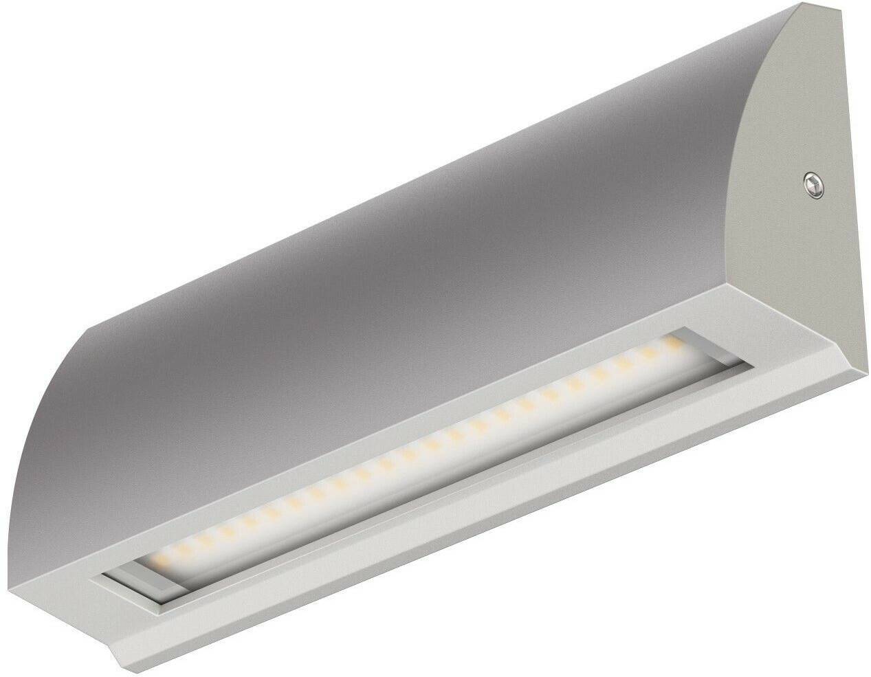 ledscom.de LED wall light/stair light SEGIN IP54, flat, downlight, matt gray, square, 6.3 W, 630lm, cold white Lámparas de exterior