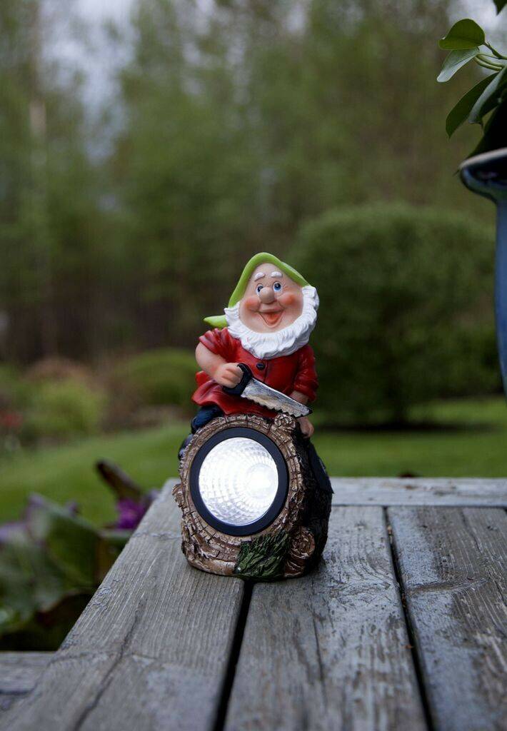 Lámparas de exterior Star Trading LED solar light Gnomy, Lumberjack