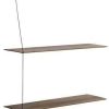 Woud Shelf for Stedge wall shelf 80 cm smoked oak Muebles de diseño