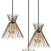 Lámparas Opviq Kirpi 3086 hanging light gold-ed metal 3-bulb round