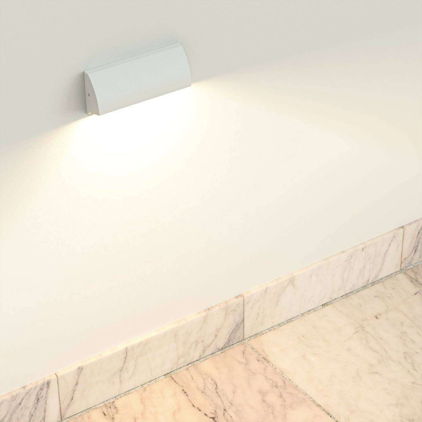 ledscom.de LED wall light/stair light SEGIN IP54, flat, downlight matt, square, 3.8 W, 265lm, warm white Lámparas de exterior