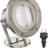 Lámparas de exterior ledscom.de LED garden spotlight BULA for outside, stainless steel, incl. GX53 lamp 6.2W 509lm 100° warm white