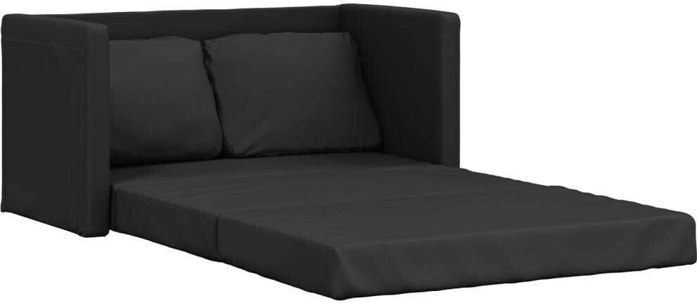 Sofás vidaXL Floor sofa with sleeping function 112x174x55 cm Imitation leatherblack