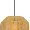 Lámparas Anteo hanging lamp, flat oval, rattan