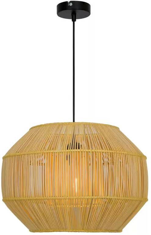 Lámparas Anteo hanging lamp, flat oval, rattan