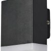 Lámparas de exterior Lindby Modern LED outdoor wall lamp Aya in black