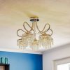 Alfa Dace five-bulb ceiling light with glass hangings Lámparas