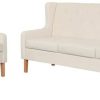 vidaXL 2 pcs. Sofa set fabric cream white (274929) Sofás