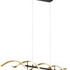 Trio LED hanging light Sequence, dimmable, CCT, brass Lámparas