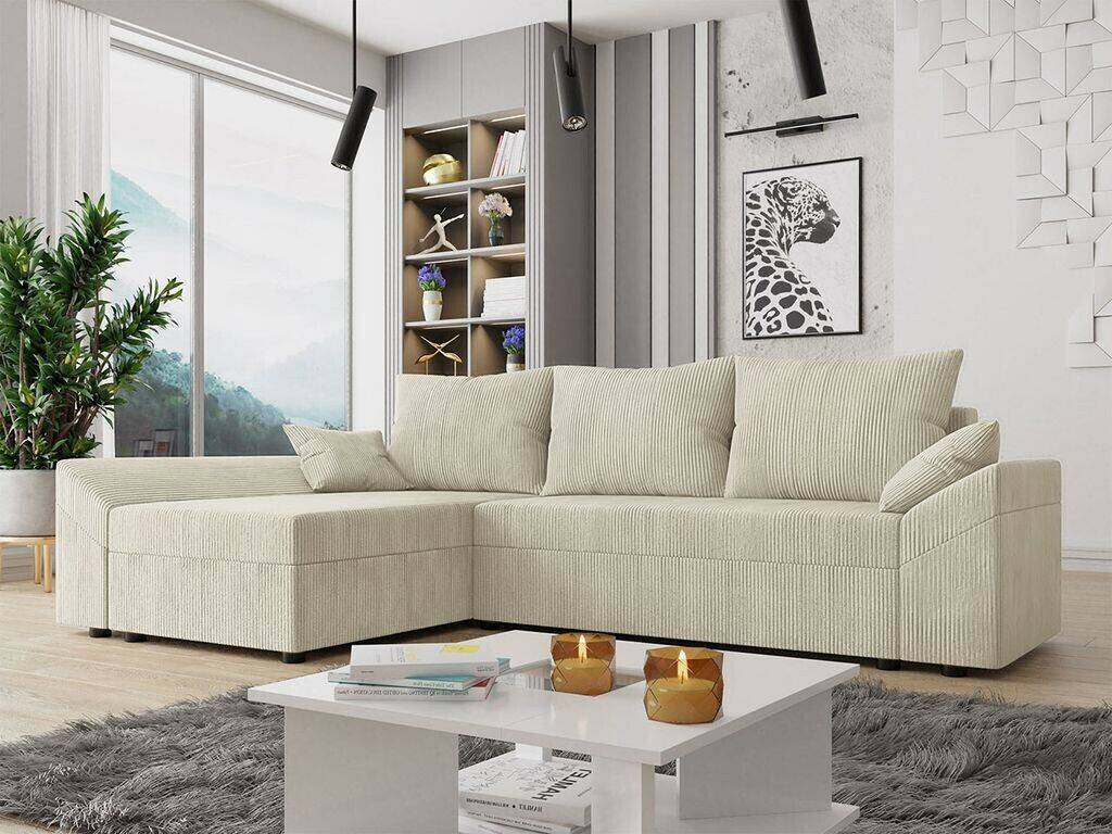 Mirjan24 Corner couch Dante L-shape Cord 244 cm Poso 100 Sofás